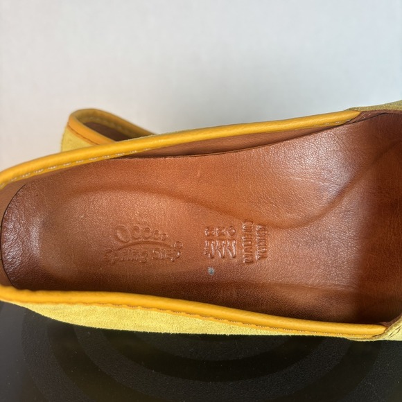 Spring Step Kathaleta Women Sz 37 Yellow Suede Loafer Arch Support Flats NWOT - Picture 7 of 7